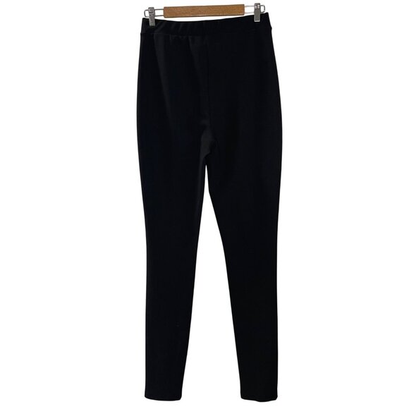 Zara High Rise Ribbed Leggings Women's Size XL Front Slit Elastic Waist Workwear - Picture 3 of 10